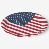 Patriotic USA American Flag Pappteller (Schrägansicht)