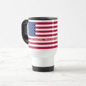 Patriotic USA American Flag Personalisiert Monogra Reisebecher (Vorderseite Links)