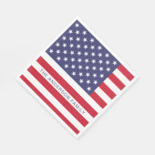 Patriotic USA American Flag Personalisiert Serviette (Ecke)