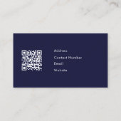 Patriotic USA American Flag QR Code Visitenkarte (Rückseite)