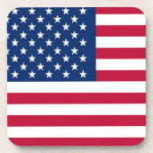 Patriotic USA American Flag Red White and Blue Getränkeuntersetzer (Vorderseite)