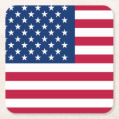 Patriotic USA American Flag Red White and Blue Rechteckiger Pappuntersetzer (Vorderseite)