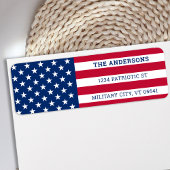 Patriotic USA American Flag Rücksendeadresse