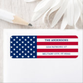 Patriotic USA American Flag Rücksendeadresse (Insitu)