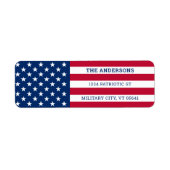 Patriotic USA American Flag Rücksendeadresse (Vorne)