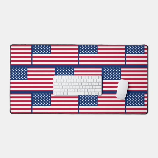 Patriotic USA American Flag Schreibtischunterlage (Tastatur & Maus)