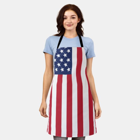 Patriotic USA American Flag Schürze (Getragen)