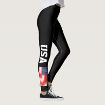 Patriotic USA Amerikanisches Fahnenzeichen Legging