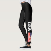 Patriotic USA Amerikanisches Fahnenzeichen Legging Leggings (Links)
