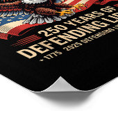 Patriotic Usa Army Us Military Parade 250th Annive Poster (Ecke)