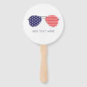 Patriotic USA Aviator Sonnenbrillen Eigene Texte h Fächer (Vorderseite)