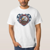 Patriotic USA Bald Eagle T-Shirt (Vorderseite)