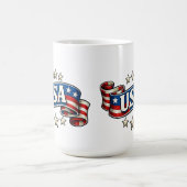 Patriotic USA Banner Kaffeetasse (Mittel)