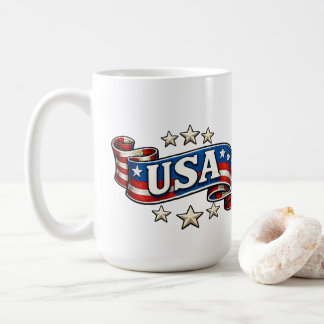 Patriotic USA Banner Kaffeetasse