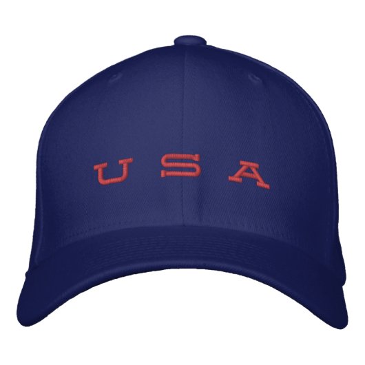 Patriotic USA Bestickte Baseballkappe (Vorderseite)