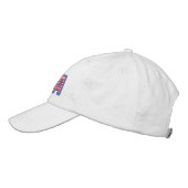 Patriotic USA Bestickte Baseballkappe (Links)