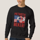 Patriotic Usa Boxer Boxing Sweatshirt (Vorderseite)