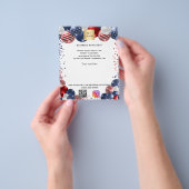 Patriotic USA Business-Logo qr Code-Einführung Flyer (Gruppe)