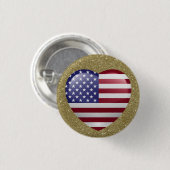 Patriotic USA Button (Vorne & Hinten)