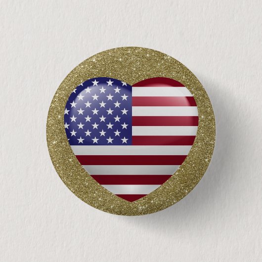 Patriotic USA Button (Vorderseite)