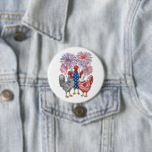 Patriotic USA Chicken USA Hen 4. Juli Button (Beispiel)