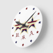 PATRIOTIC USA CLOCK RUNDE WANDUHR (Winkel)