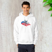 Patriotic USA Cycling American Flag Bike Rider Hoodie