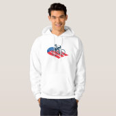 Patriotic USA Cycling American Flag Bike Rider Hoodie (Vorne ganz)