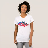 Patriotic USA Cycling American Flag Bike Rider T-Shirt (Vorne ganz)