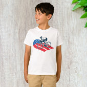 Patriotic USA Cycling American Flag Bike Rider T-Shirt