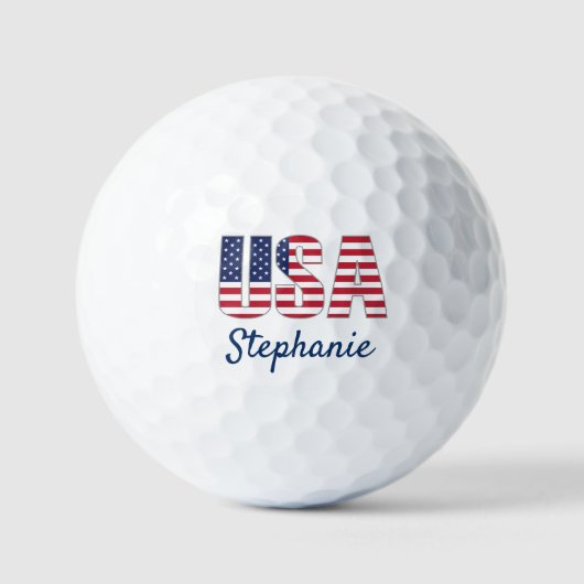 Patriotic USA Design Golf Balls Golfball (Vorderseite)