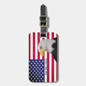 Patriotic USA, Eagle, American Flag Mode Gepäckanhänger (Vorderseite vertikal)