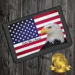 Patriotic USA, Eagle, American Flag Mode Tri-fold Geldbeutel<br><div class="desc">WALLETS: Patriotische Mode mit amerikanischer Flagge,  Adler & USA - Liebe mein Land,  Vatertag,  USA reisen,  Patrioten / Sportfans</div>