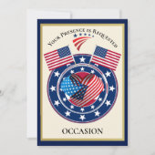 Patriotic USA Einladung (Vorderseite)