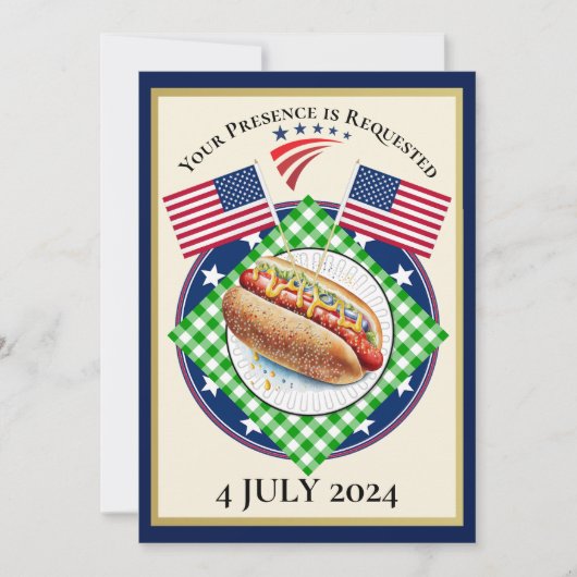 Patriotic USA Einladung (Vorderseite)