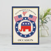 Patriotic USA Einladung (Stehend Vorderseite)