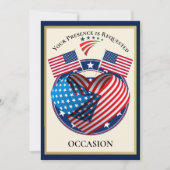 Patriotic USA Einladung (Vorderseite)