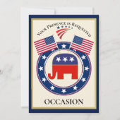 Patriotic USA Einladung (Vorderseite)