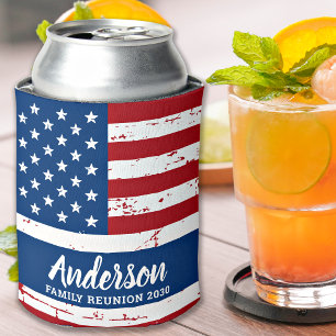 Patriotic USA Family Personalisiert American Flag Dosenkühler