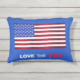 Patriotic USA Flag 4. Juli Décor Kissen Für Draußen