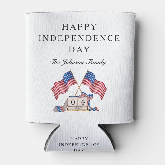 Patriotic USA Flag 4. Juli Dosenkühler (Vorderseite)