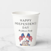 Patriotic USA Flag 4. Juli Pappbecher (Rückseite)