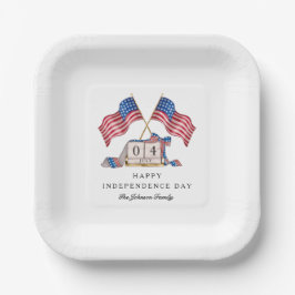 Patriotic USA Flag 4. Juli Pappteller