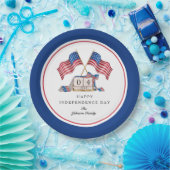Patriotic USA Flag 4. Juli Pappteller (Party)