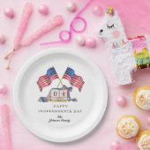 Patriotic USA Flag 4. Juli Pappteller (Party)