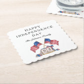 Patriotic USA Flag 4. Juli Untersetzer (angewinkelt)