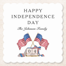 Patriotic USA Flag 4. Juli Untersetzer