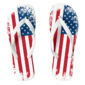 Patriotic USA Flag Adult Flip Flops Badesandalen (Fußbett)