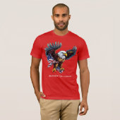 Patriotic USA Flag American Bald Eagle 4. Juli T-Shirt (Vorne ganz)
