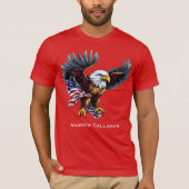 Patriotic USA Flag American Bald Eagle 4. Juli T-Shirt (Vorderseite)